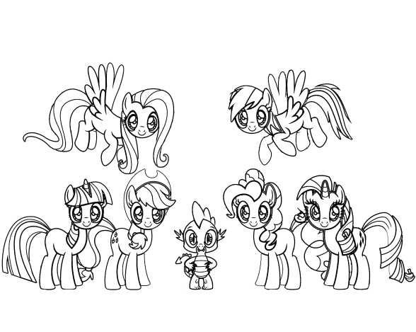 Coloring Pages My Little Pony: Friendship is a miracle-Print or download for free